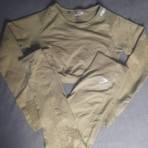 Olive green Gymshark Set